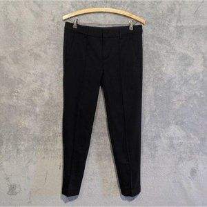Vince black pintuck seam side tab crop dress pants 2